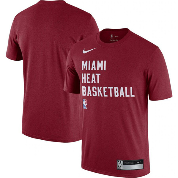 Men's Miami Heat Red 2023/24 Sideline Legend Performance Practice T-Shirt